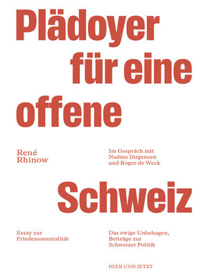 cover image of Plädoyer für eine offene Schweiz